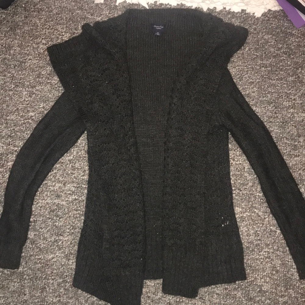 Gray cardigan